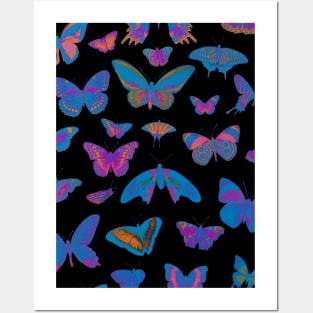 Psychedelic Butterflies Tie Dye Posters and Art
